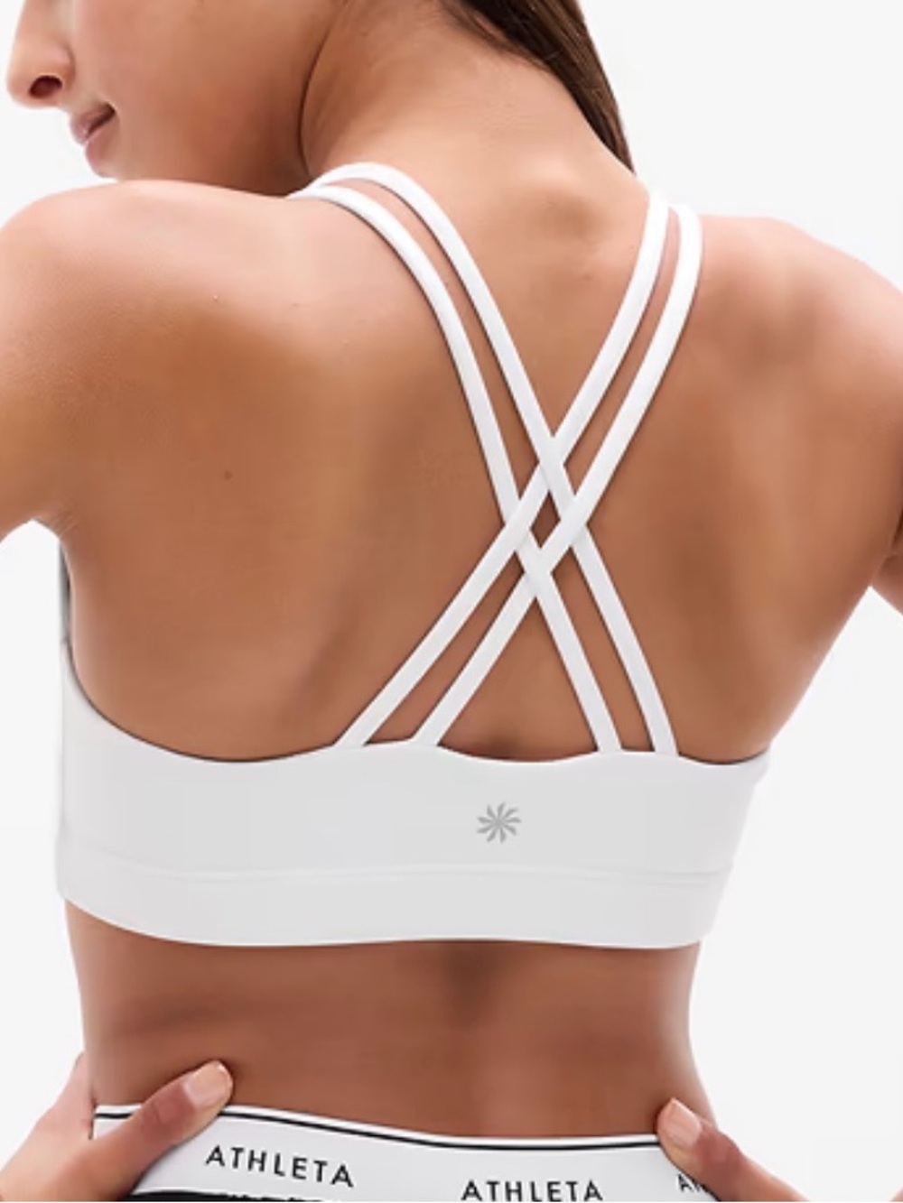 Athleta Girl White Upbeat Bra size XL / 14